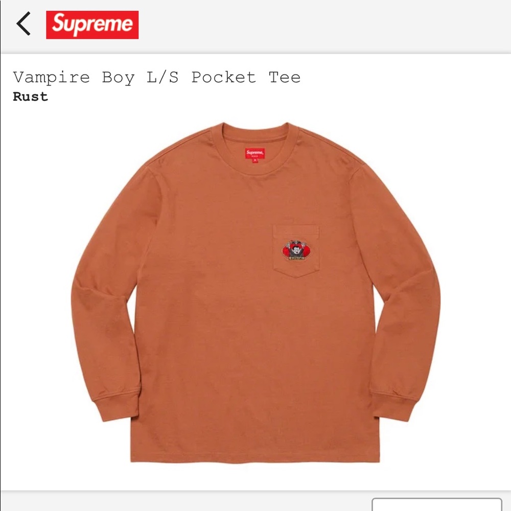 Supreme Vampire Boy Long Sleeve Tee